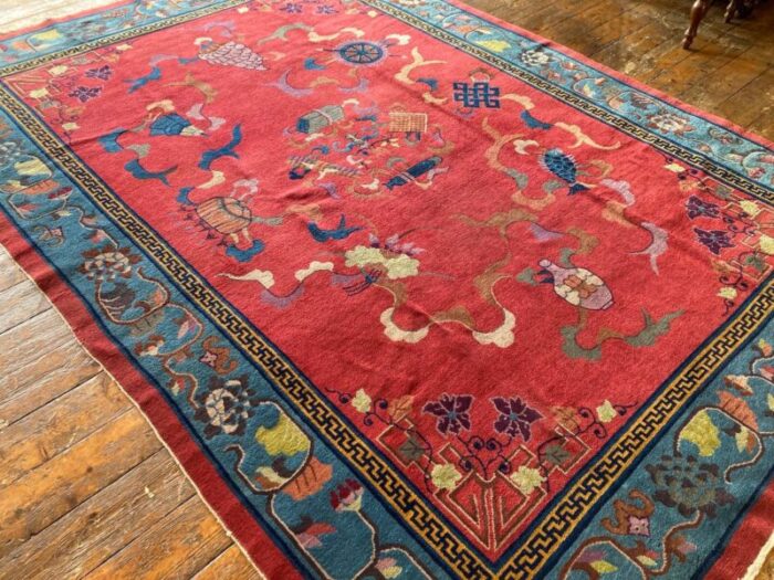 antique chinese art deco rug 1920s 4921