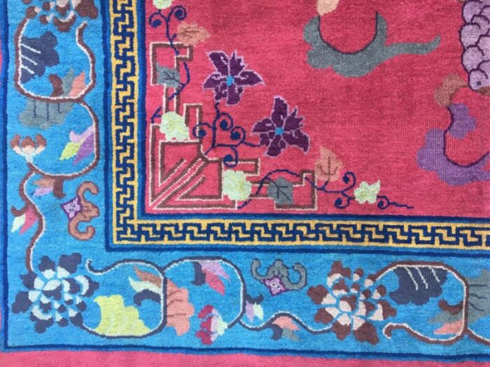 antique chinese art deco rug 1920s 9243