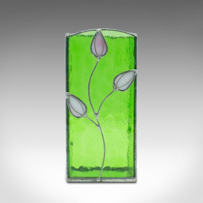 antique english art nouveau glass slip vase 1910s 2