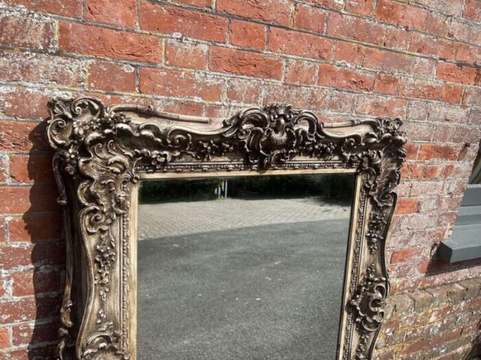 antique english ornate painted mirror 1412