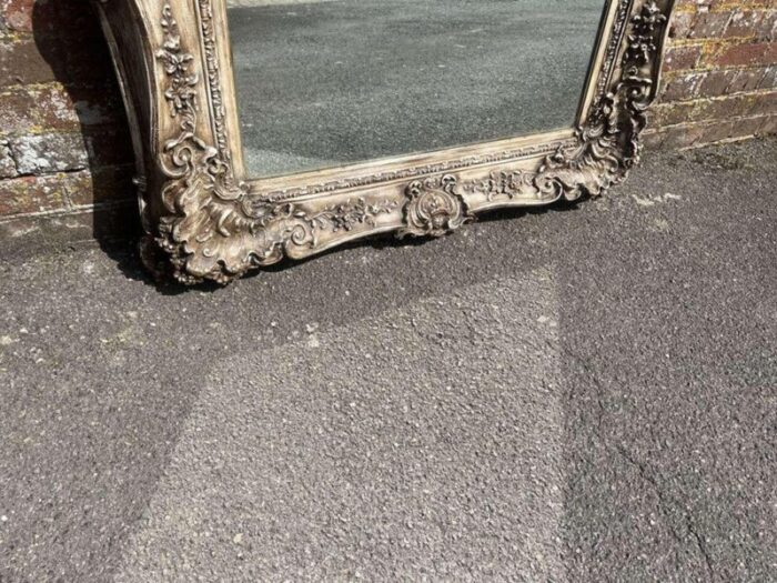 antique english ornate painted mirror 6475