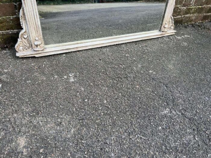 antique english painted column mirror 7084