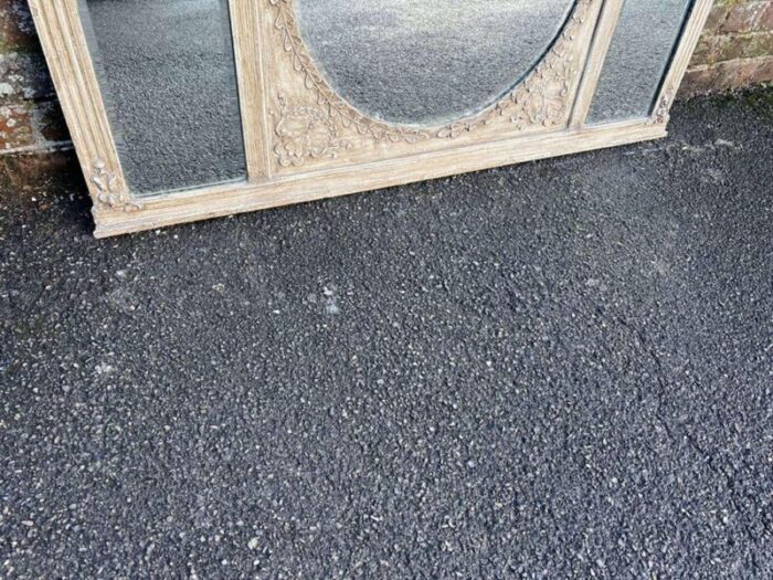 antique english triple plate mirror 9861