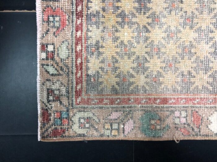 antique faded orange runner rug 9