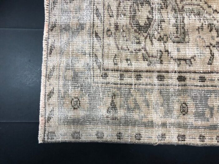 antique faded wool rug 8