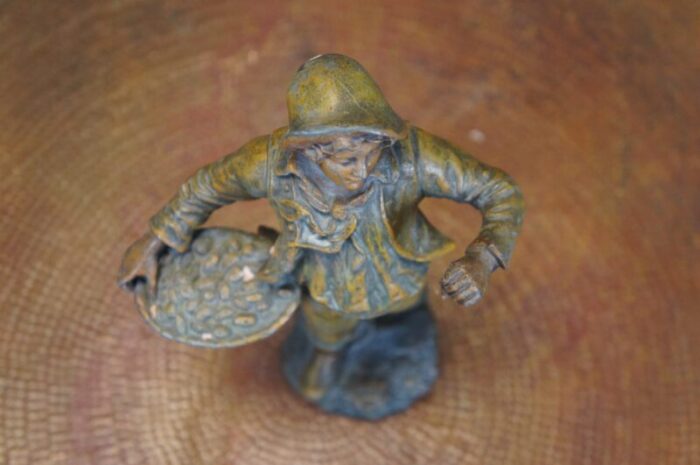 antique french georges maxim la bonne recolte good harvest spelter figurine 7127