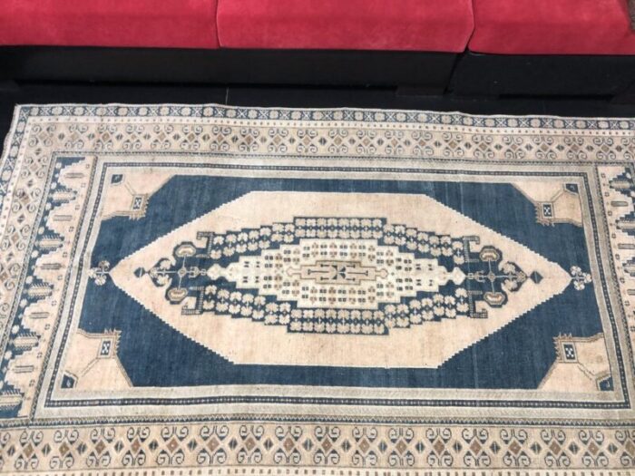 antique handmade floor oushak tribal area rug 8