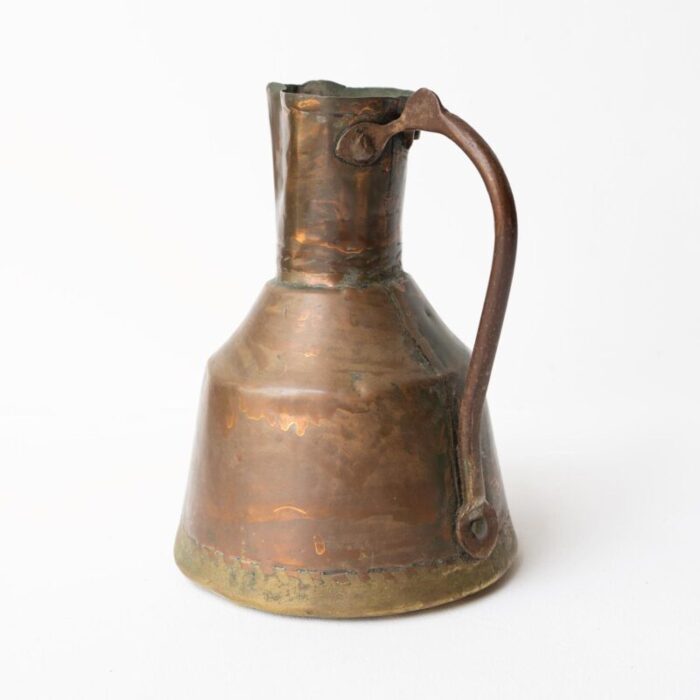 antique islamic primitive copper water jug ewer ottoman empire 19th century 8195