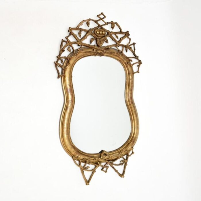 antique italian giltwood mirror 1860 3817