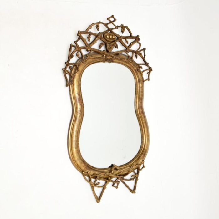 antique italian giltwood mirror 1860 6878