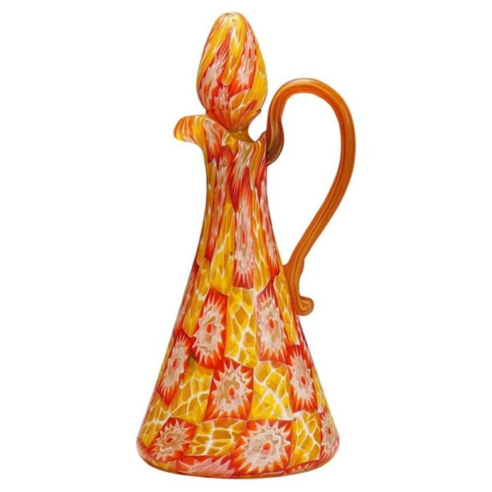 antique millefiori jug with handles from fratelli toso 1920 1