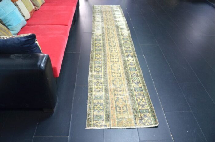 antique oushak runner rug 1