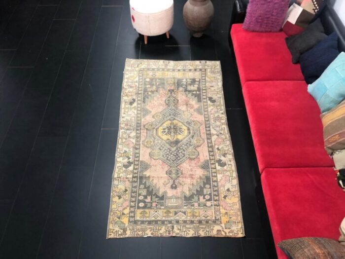 antique oushak wool area rug 1