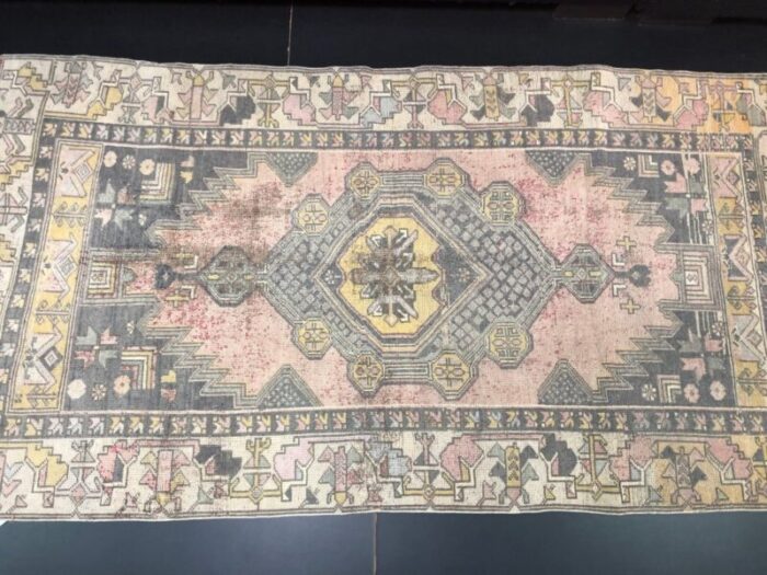 antique oushak wool area rug 5