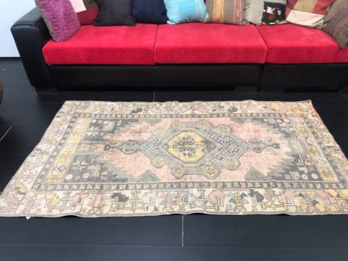 antique oushak wool area rug 7