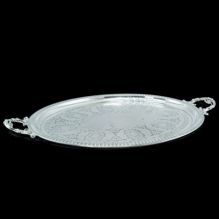 antique oval decorative serving tray 1910s 1