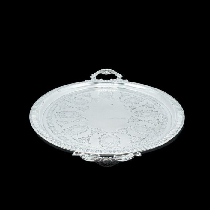 antique oval decorative serving tray 1910s 3