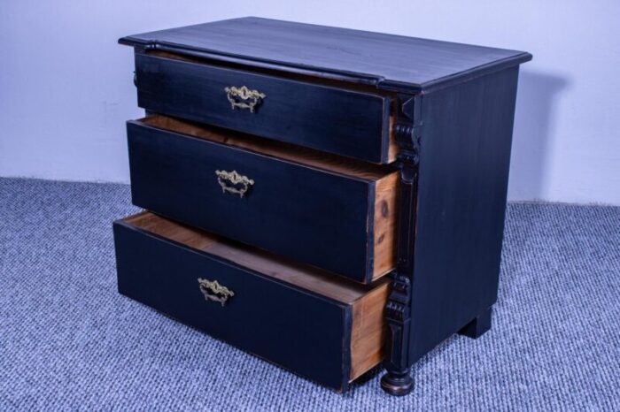 antique pine chest of drawers or commode 1920s 8352