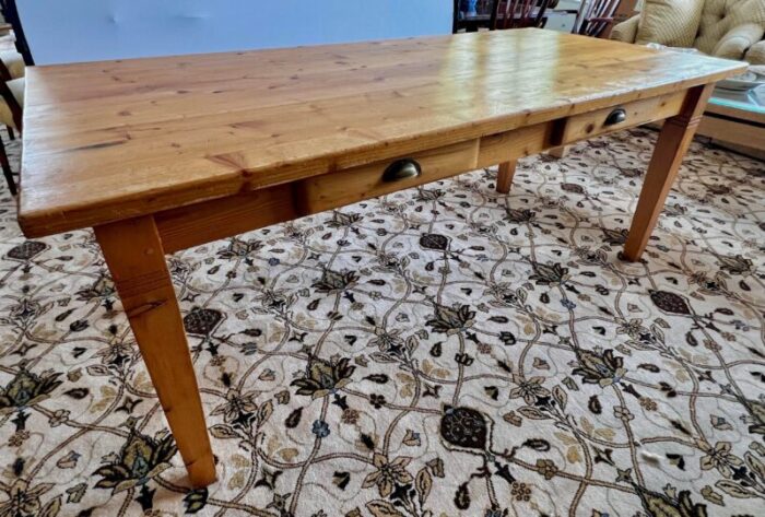 antique pine farmhouse dining table 6133