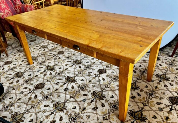 antique pine farmhouse dining table 8323