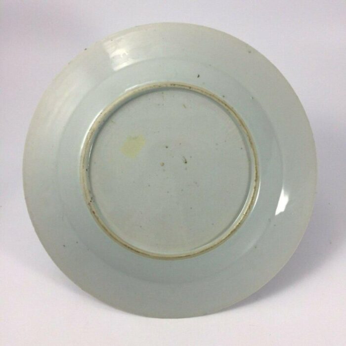 antique plate in white porcelain with floral decor 2