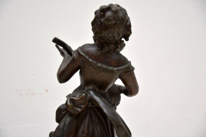 antique victorian spelter figurines set of 2 9