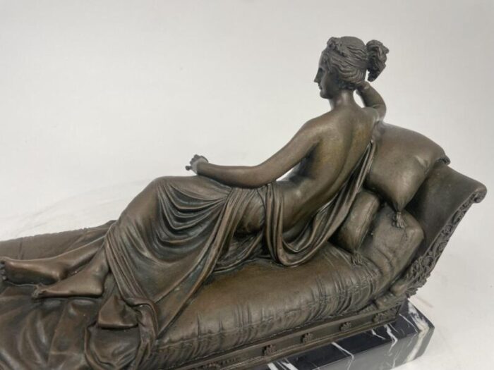 antonio canova paolina borghese sculpture 1950s bronze and marble 7500