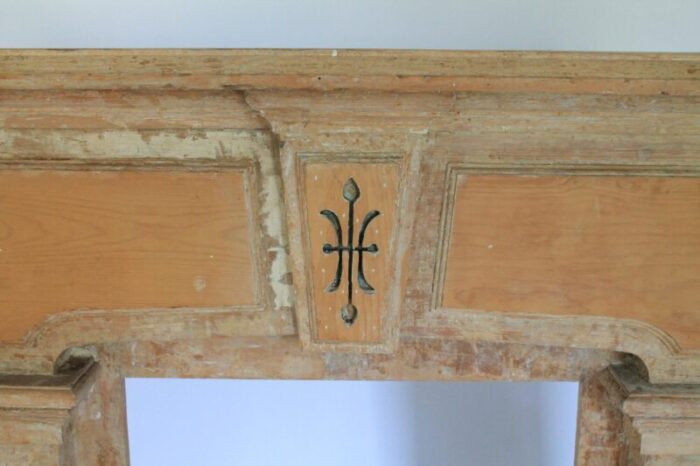 architectural salvage antique carved fireplace mantel surround 0118