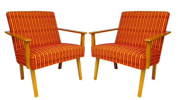 armchairs by frantisek jirak for tatra 1960s set of 2 4133