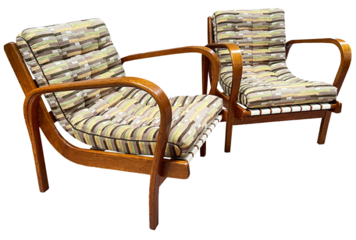 armchairs by kropacek and kozelka for interior prague 1950s set of 2 3029