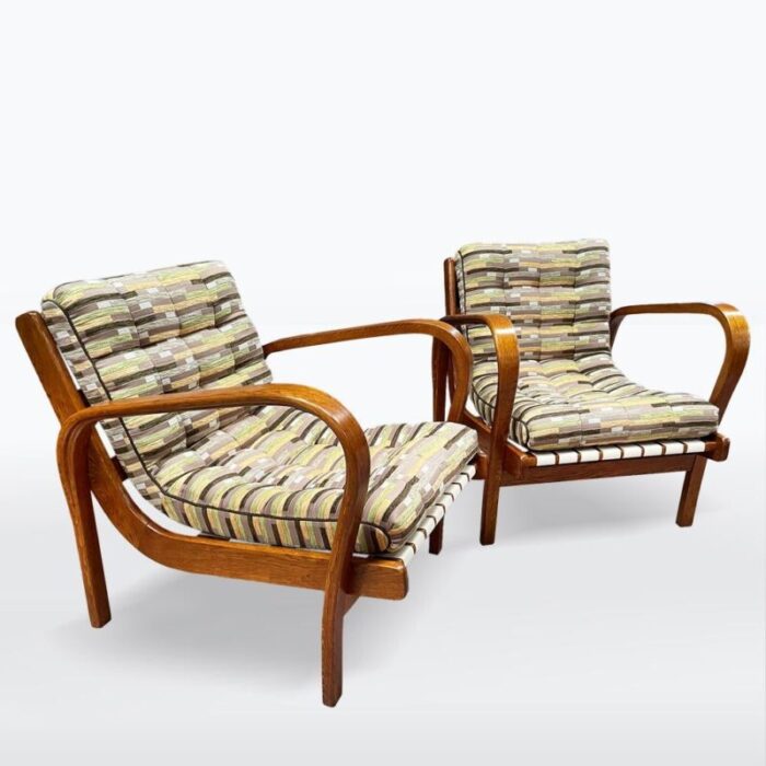 armchairs by kropacek and kozelka for interior prague 1950s set of 2 6320