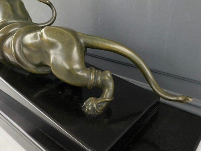 art deco bronze panther by ganhu gantcheff 1930s 5