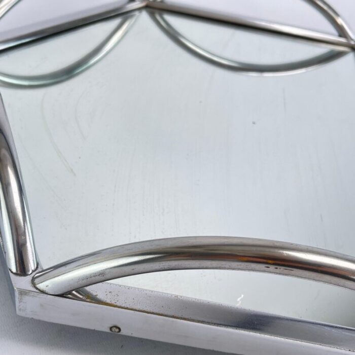 art deco chrome and mirror tray 1930s 2360