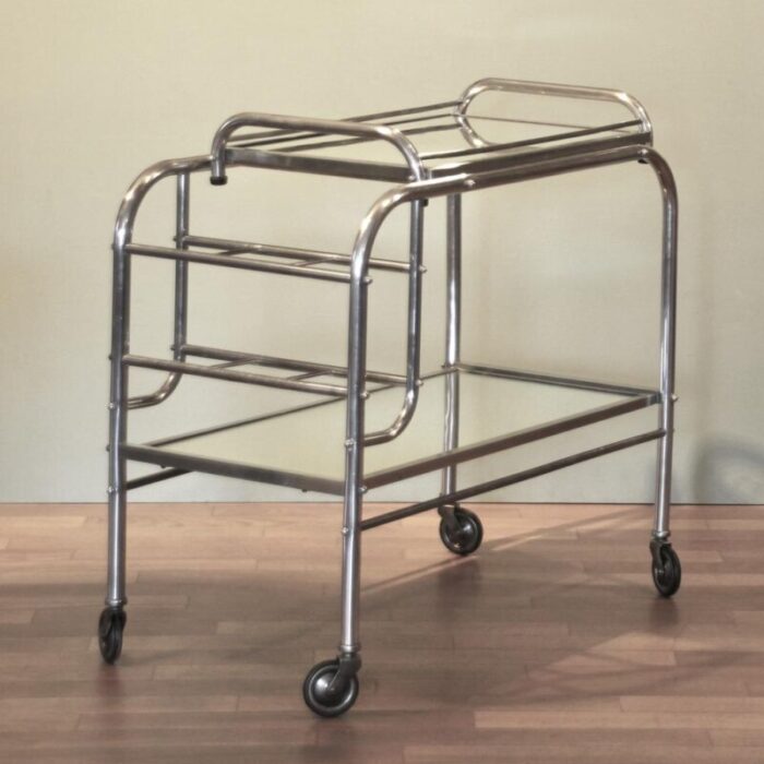 art deco french bar trolley 1940s 6472