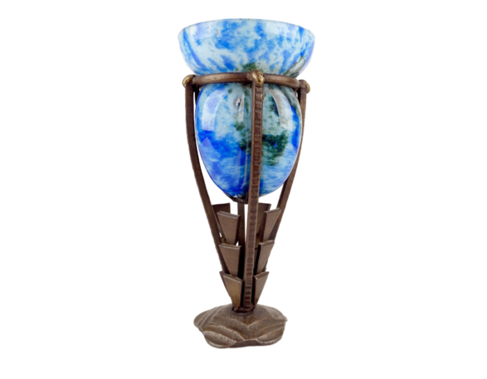 art deco french glass vase from delatte nancy 9331