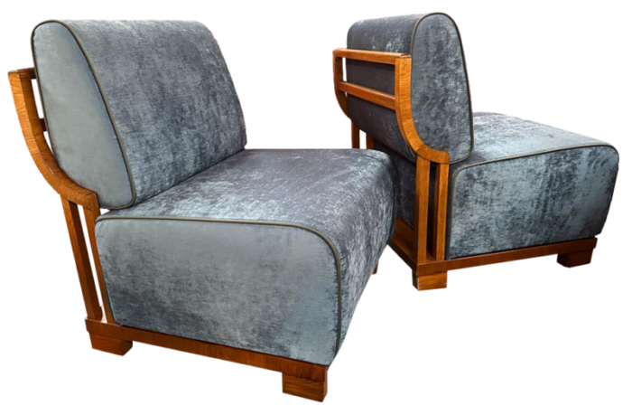 art deco lounge chairs 1930s set of 2 3223