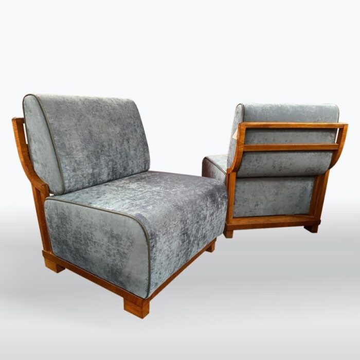 art deco lounge chairs 1930s set of 2 5333