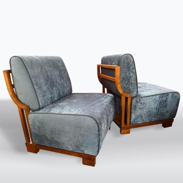 art deco lounge chairs 1930s set of 2 9988