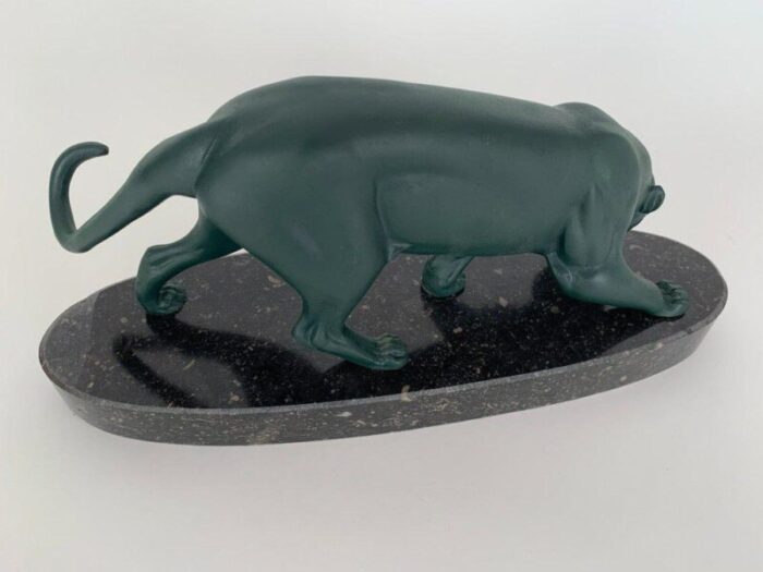 art deco marble base panther 1930s 11