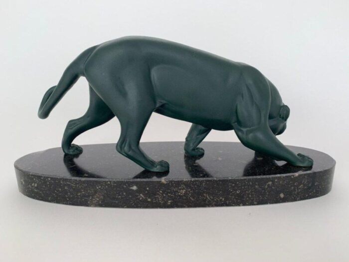 art deco marble base panther 1930s 8