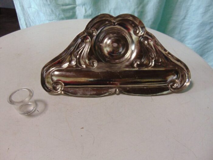 art deco nickel plated inkwell from comrades 1934 4