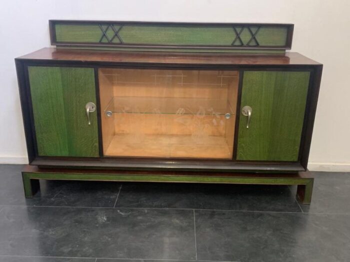 art deco rosewood green sideboard 1930s 2231