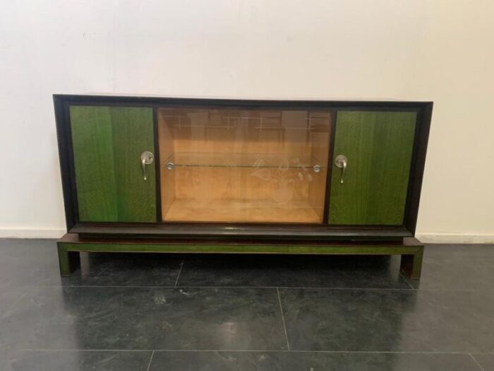 art deco rosewood green sideboard 1930s 7235