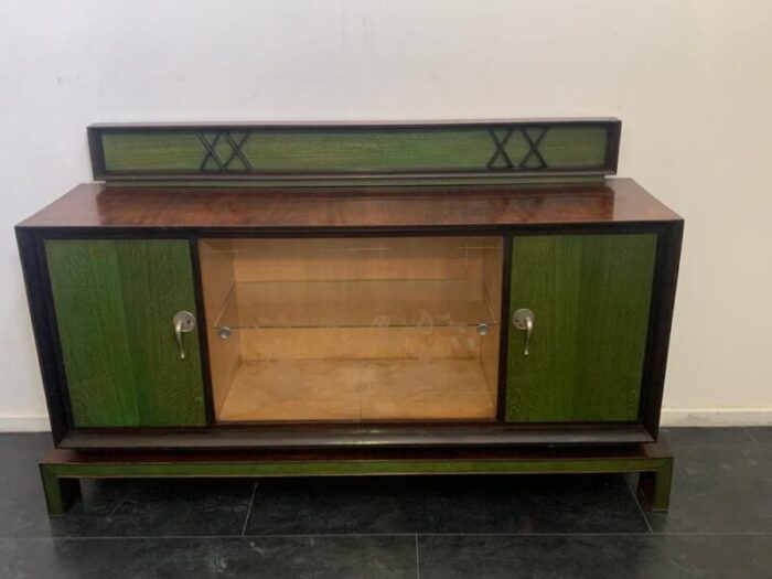 art deco rosewood green sideboard 1930s 9955