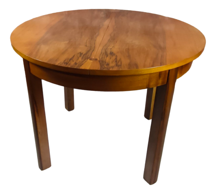 art deco round extentable dining table 1950s 3674