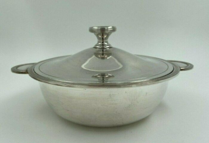 art deco silver plated metal tureen from christofle 4