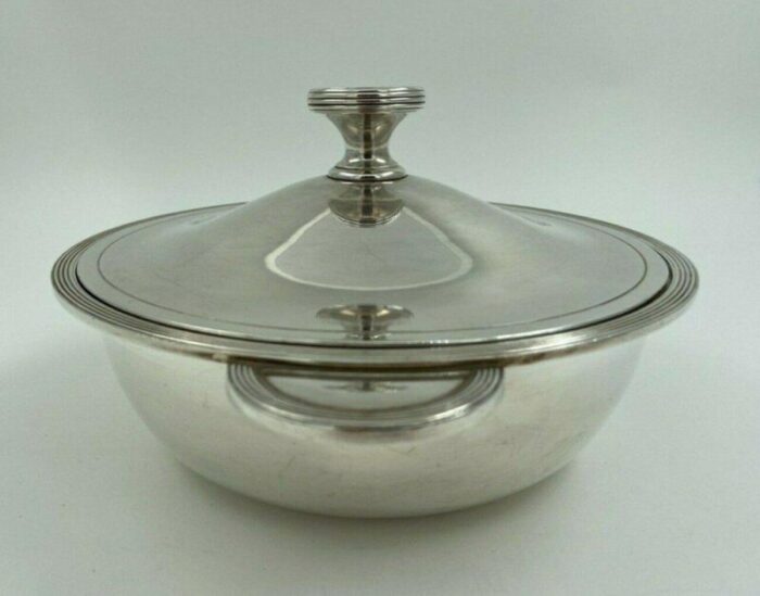 art deco silver plated metal tureen from christofle 6