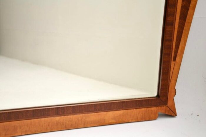 art deco walnut and satinwood mirror 1930s 4027