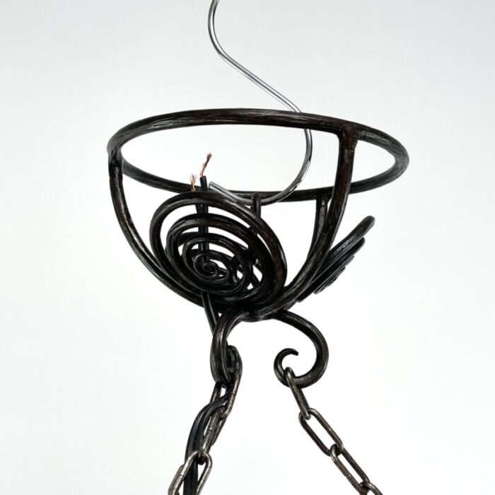 art deco wrought iron lamp 1920s 5180