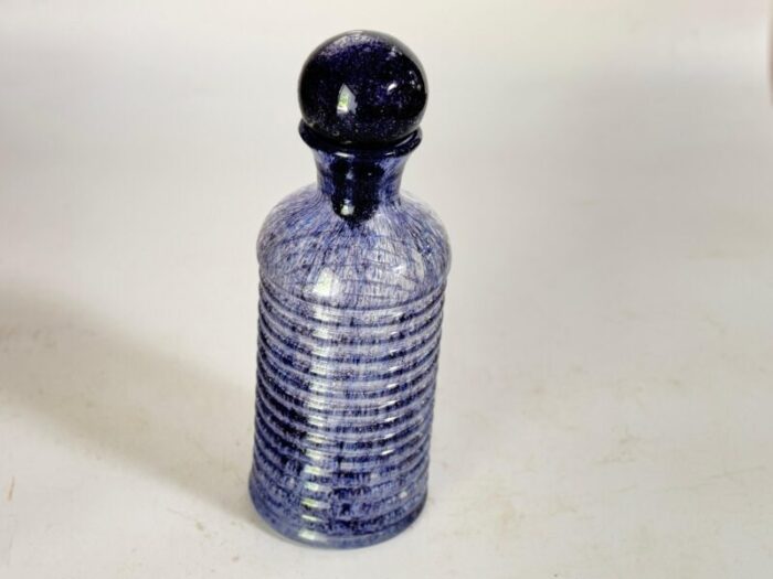 art glass boot vase in purple from biot france 1960 6847